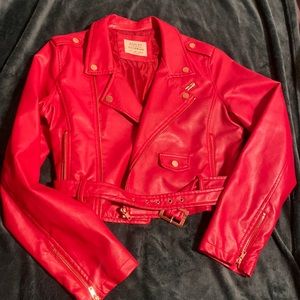 Red Leather Coat ( Women’s )